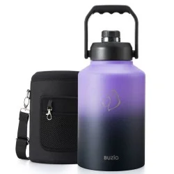 Buzio Rock Series One Gallon Jug with Spout Lid and Sleeve 3.8L - Purple Black